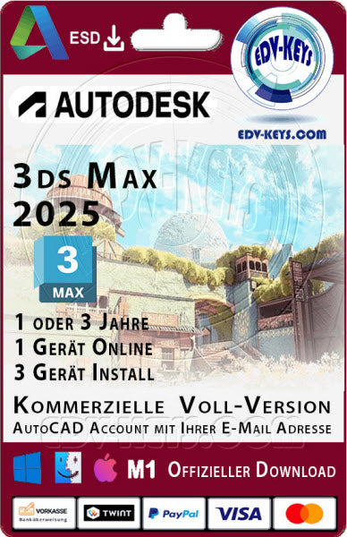Autodesk 3ds-Max WIN/MAC 2025 Kommerziell