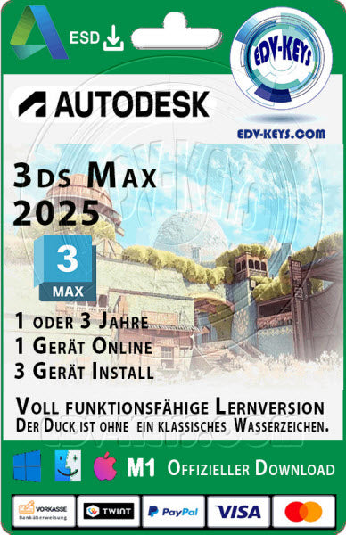 Autodesk 3ds-Max WIN/MAC 2025 Lernversion