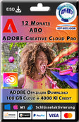 Adobe Creative Cloud All Apps WIN/MAC 12 Monate ABO PC/MAC