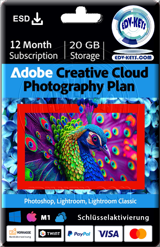 Adobe Creative Cloud Photography Plan  12 Monate ABO PC/Mac