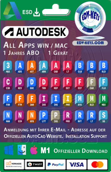 Autodesk All APPS WIN/MAC 2025 Lernversion