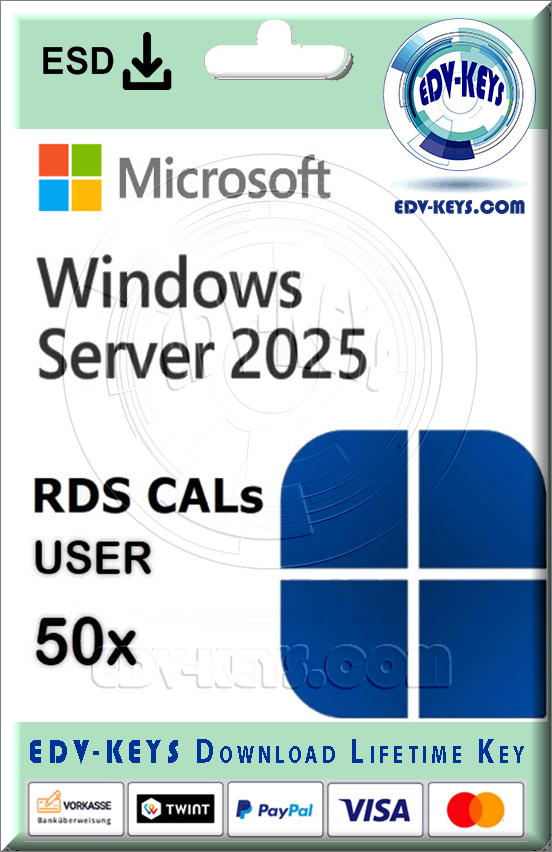 Windows Server 2025 RDS 50 USER Cal