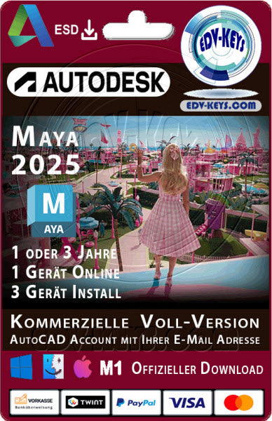 Autodesk Maya WIN/MAC 2025 Kommerziell