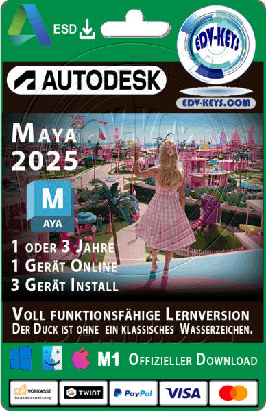 Autodesk Maya WIN/MAC 2025 Lernversion